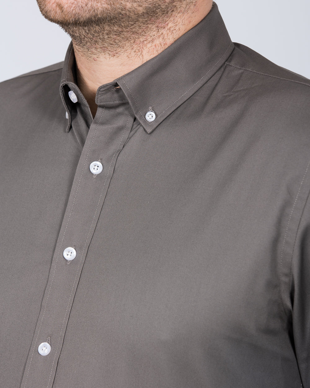2t Slim Fit Long Sleeve Tall Shirt (charcoal) - Image 2
