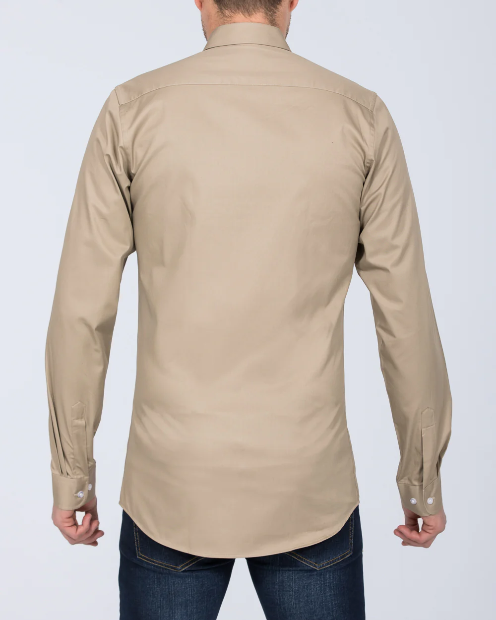 2t Slim Fit Long Sleeve Tall Shirt (khaki) - Image 2