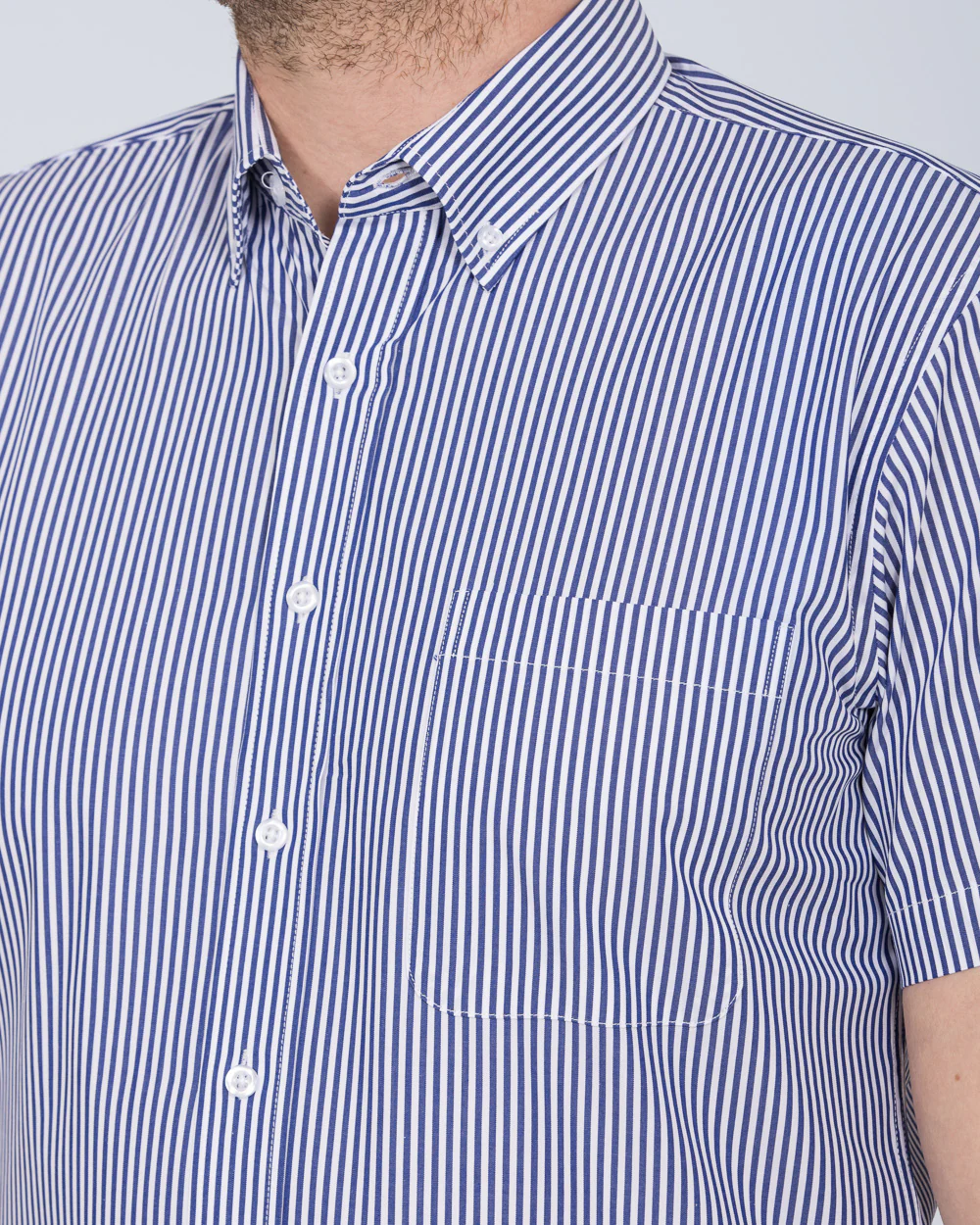 2t Slim Fit Short Sleeve Tall Shirt (blue stripe) - Image 3