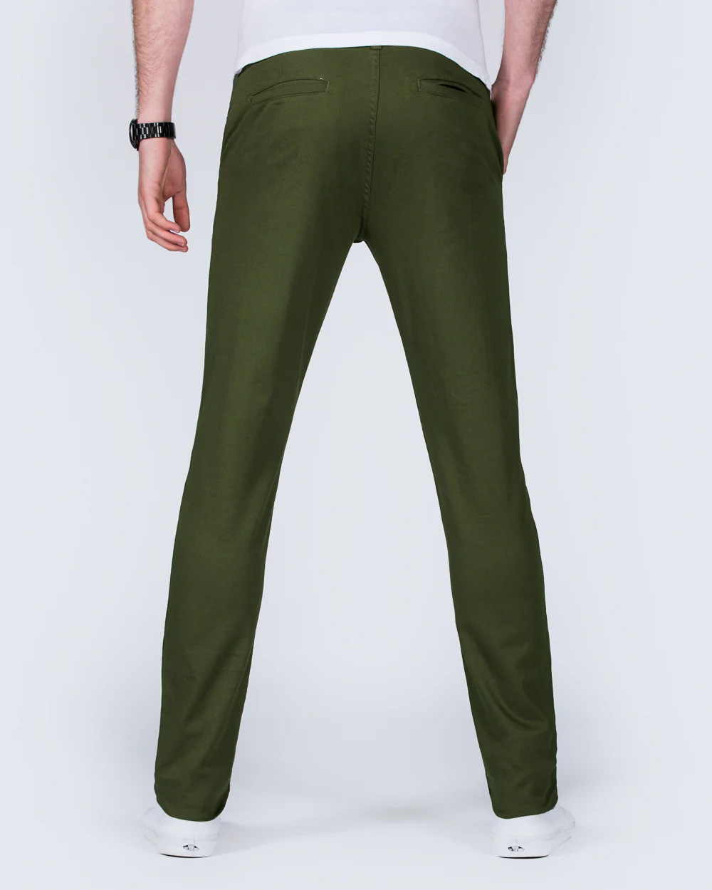 2t Oliver Slim Fit Tall Chinos (dark khaki) - Image 2