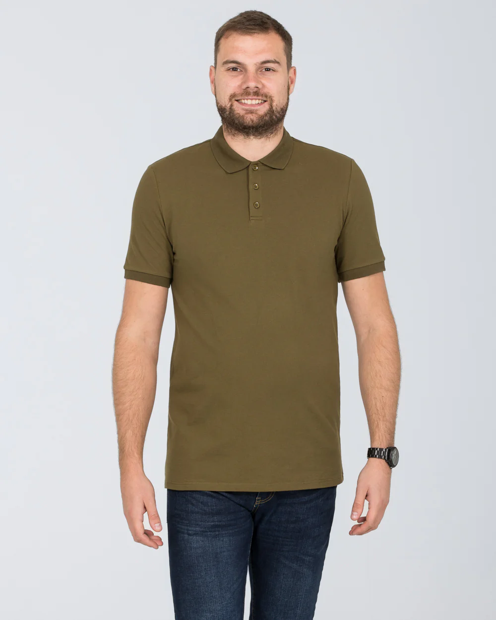 2t Jack Slim Fit Tall Polo Shirt (olive) - Image 3