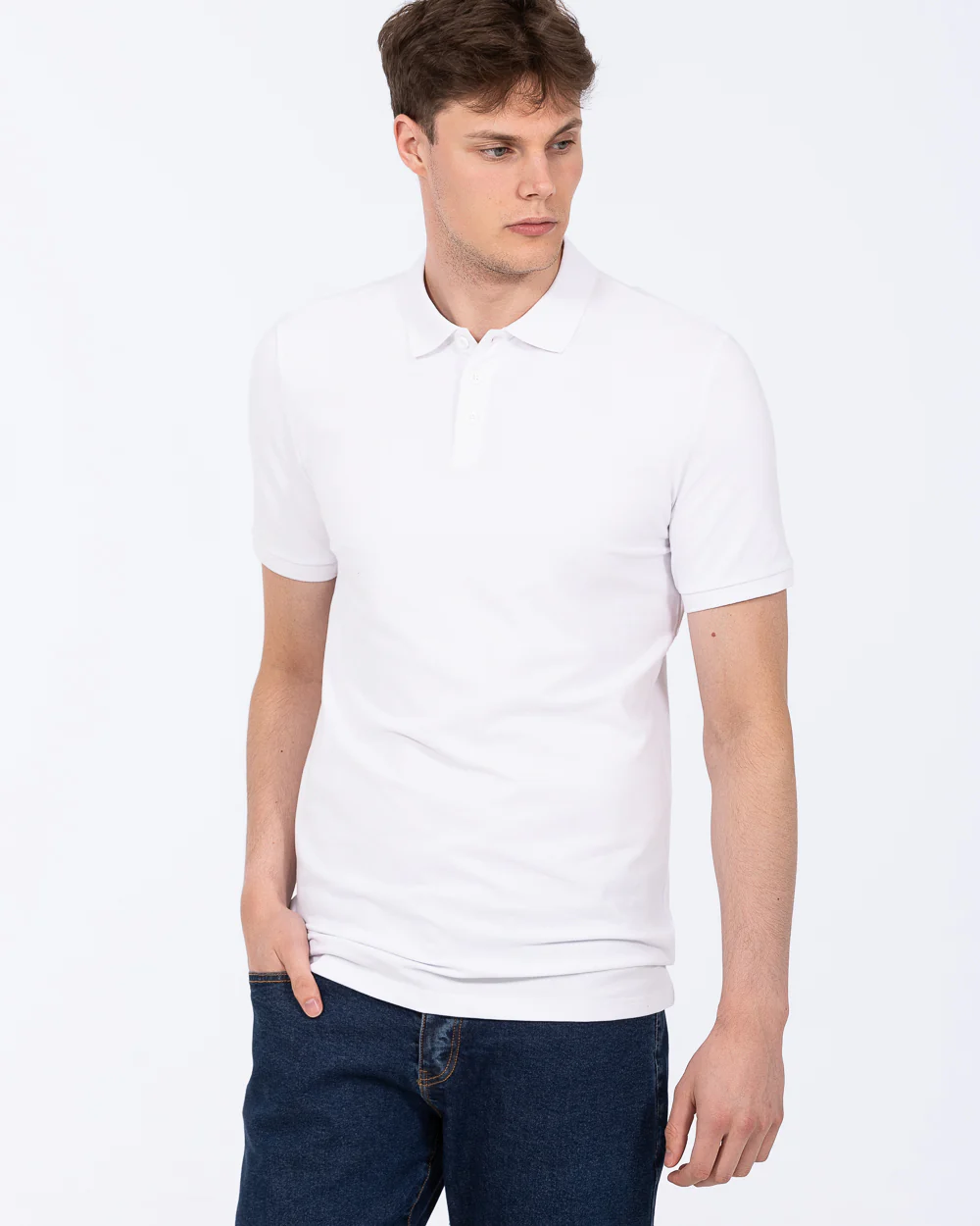2t Jack Slim Fit Tall Polo Shirt (white) - Image 5