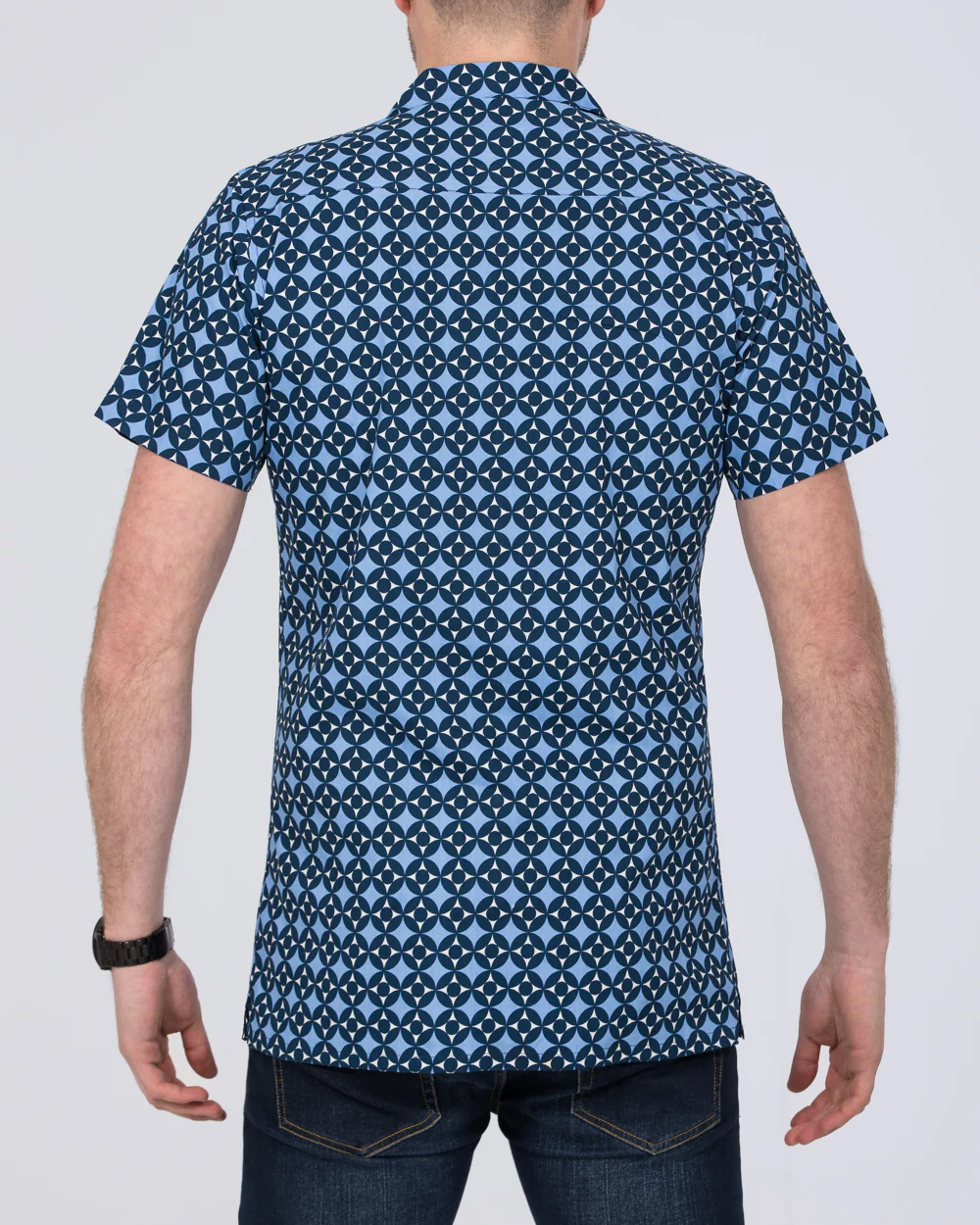 2t Slim Fit Tall Short Sleeve Revere Shirt (geometric) - Image 2