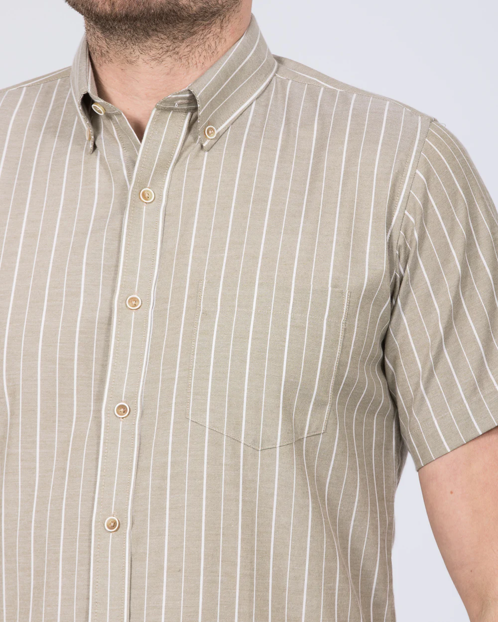 2t Slim Fit Tall Short Sleeve Striped Shirt (green) - Image 3