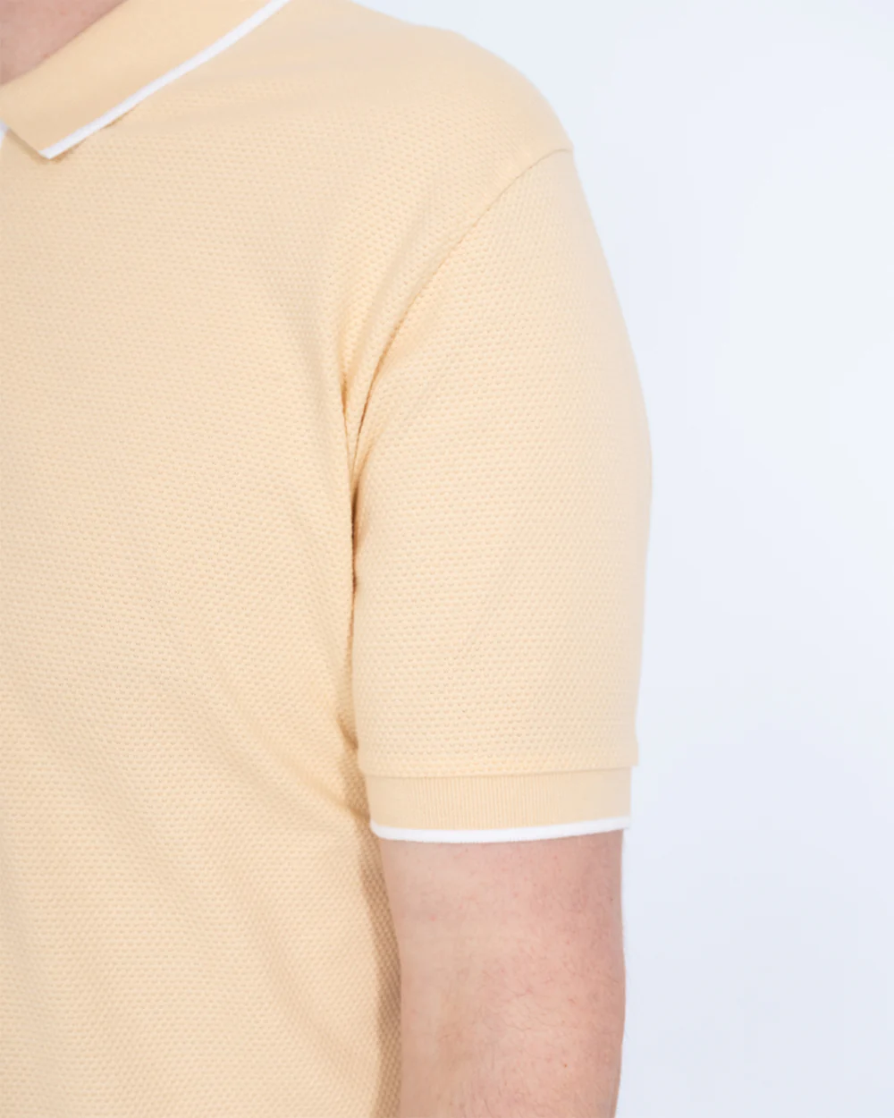2t Slim Fit Tall Tipped Polo Shirt (lemon) - Image 4