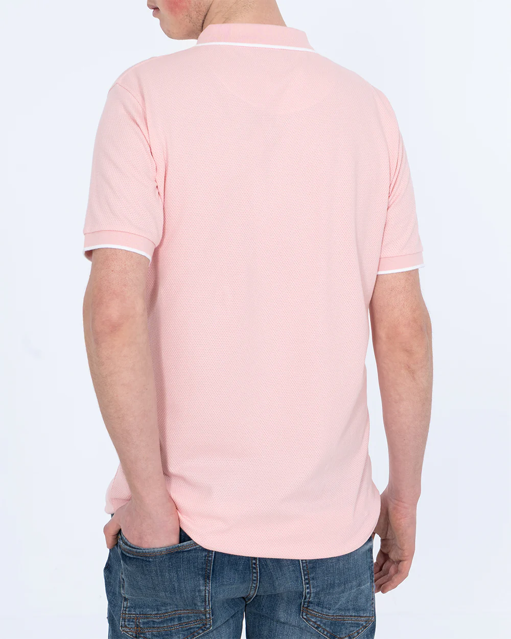 2t Slim Fit Tall Tipped Polo Shirt (pink) - Image 2