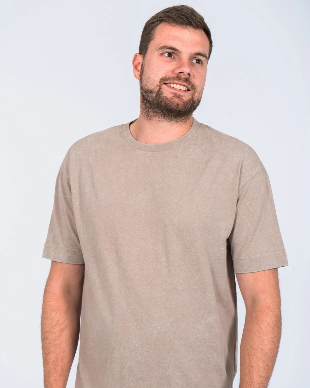 2t Tall Acid Wash Oversized T-Shirt (taupe) - Image 4