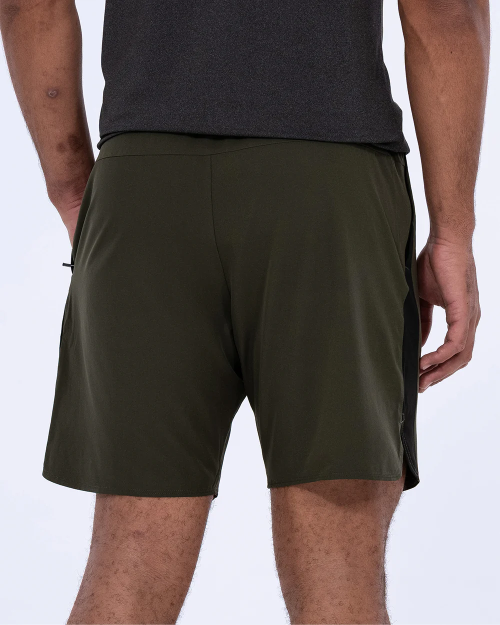 2t Tall Colour Block Training Shorts (khaki) - Image 2