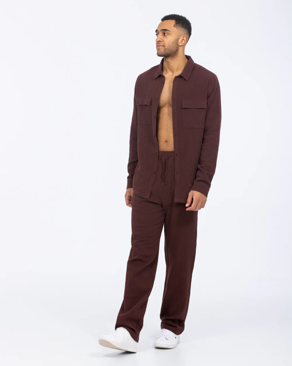 2t Tall Darius Long Sleeve Shirt (burgundy) - Image 6