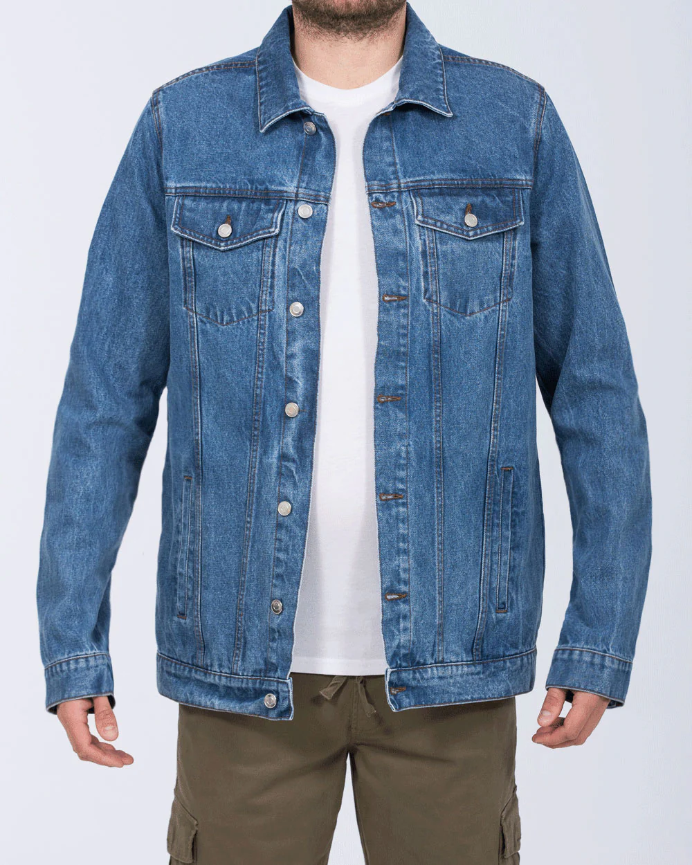 2t Tall Denim Jacket (mid wash) - Image 6