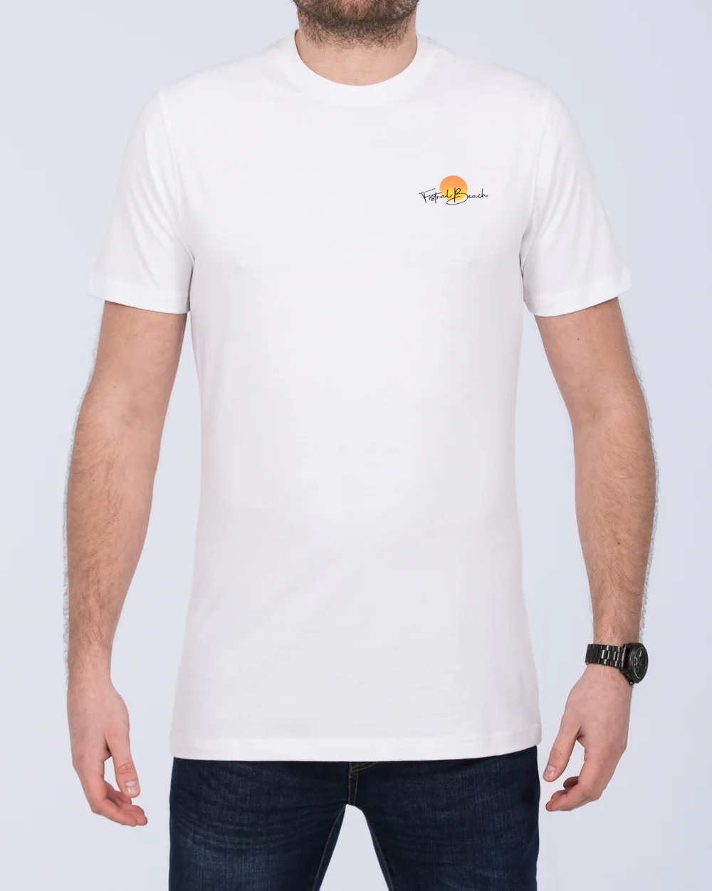 2t Tall Fistral Beach T-Shirt (white)