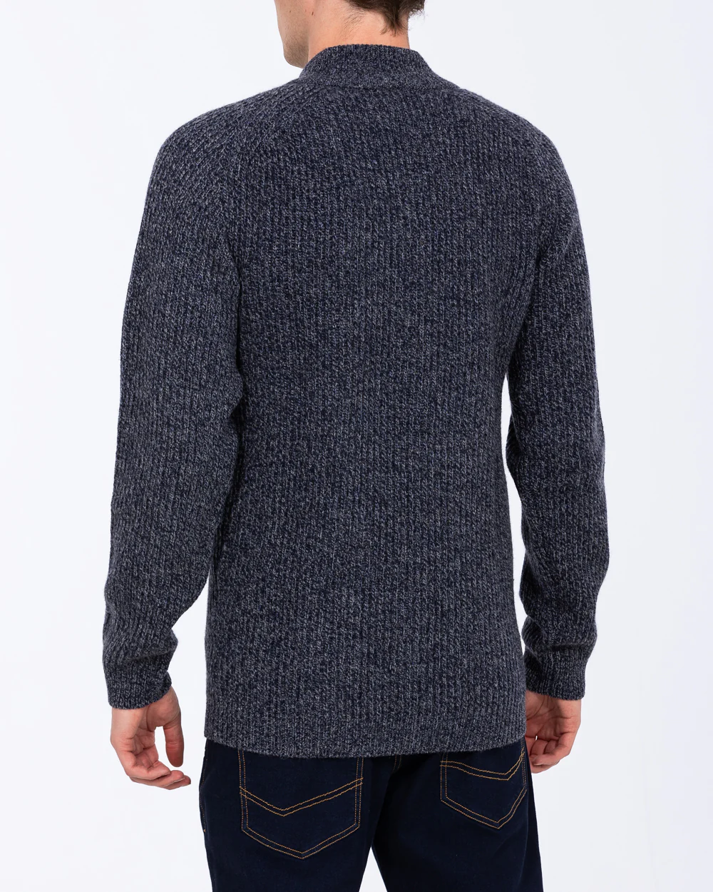 2t Tall Full Zip Up Cardigan (blue marl) - Image 2