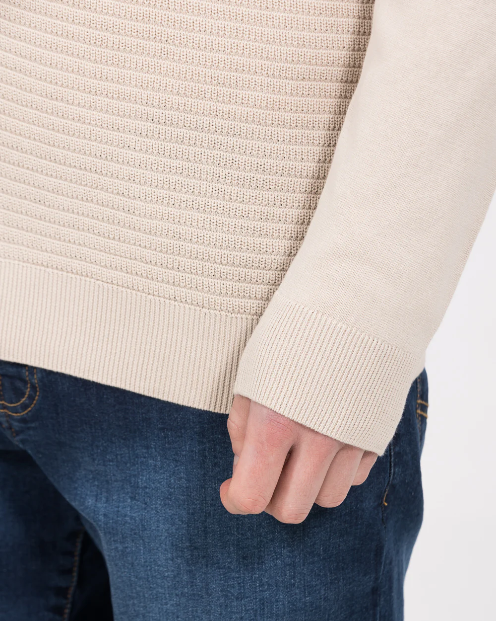 2t Tall Full Zip Up Cardigan (natural) - Image 4