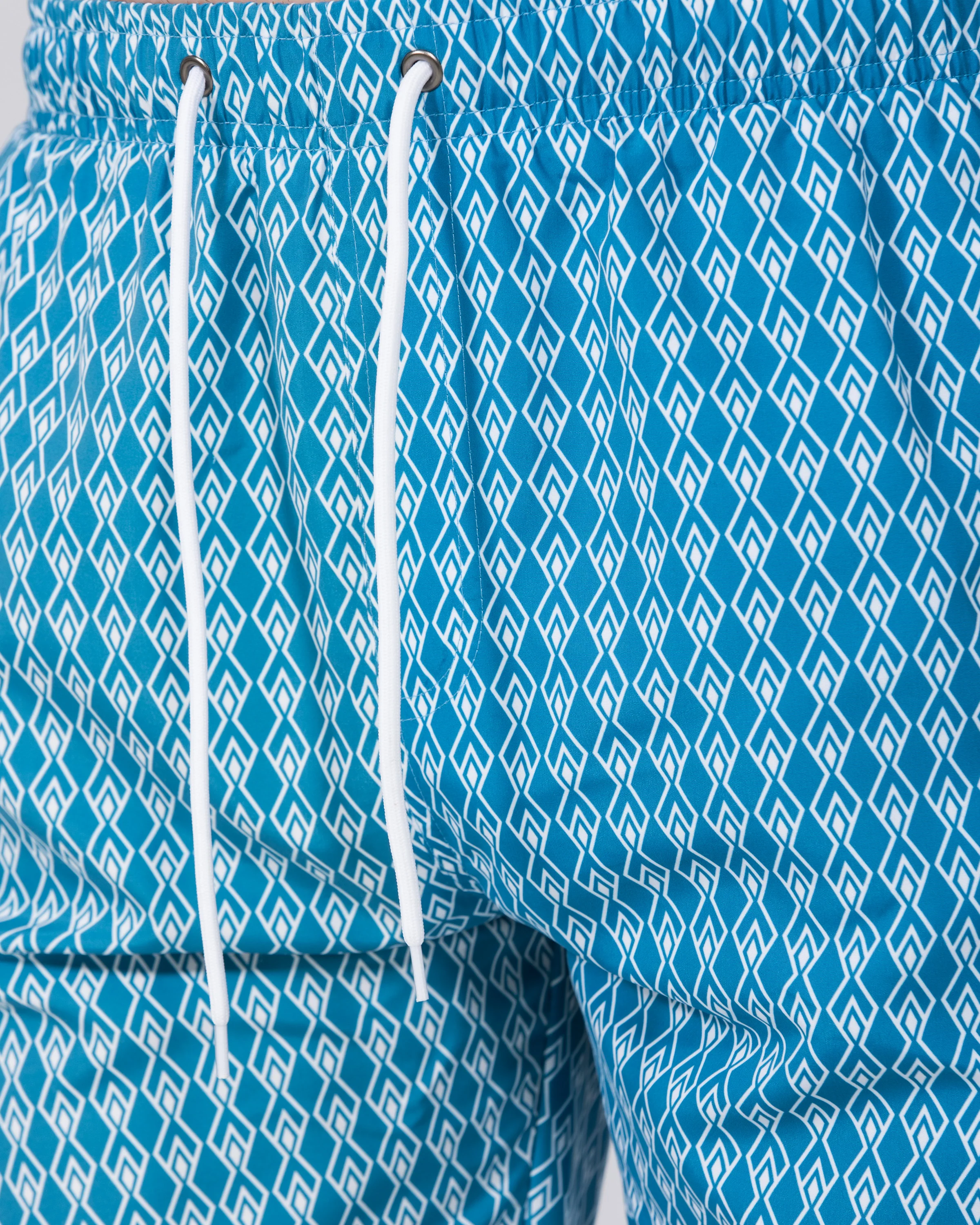 2t Tall Geometric Print Swim Shorts (blue) - Image 3