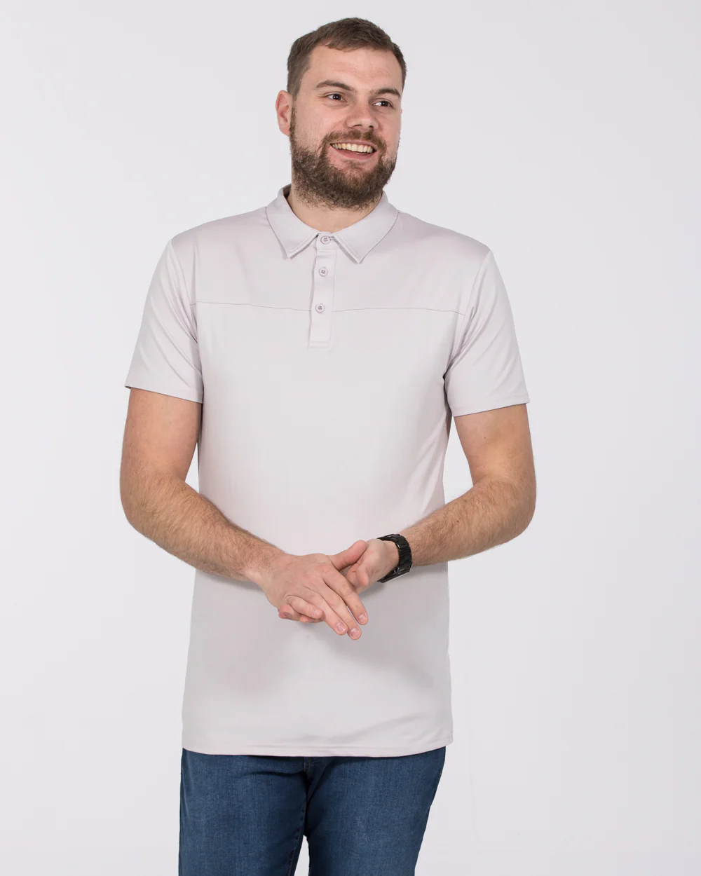 2t Tall Golf Polo Shirt (light grey) - Image 4