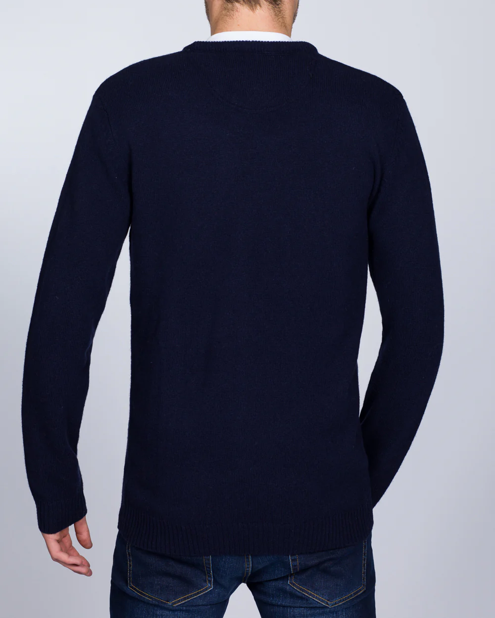 2t Tall Lambswool Crew Neck Jumper (navy) - Image 2