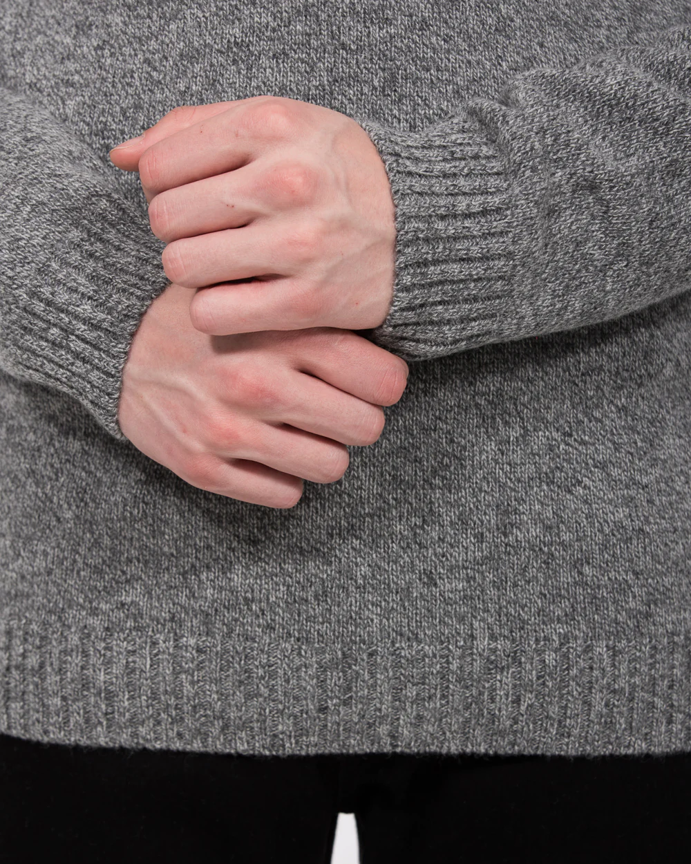 2t Tall Lambswool Roll Neck Jumper (grey marl) - Image 3
