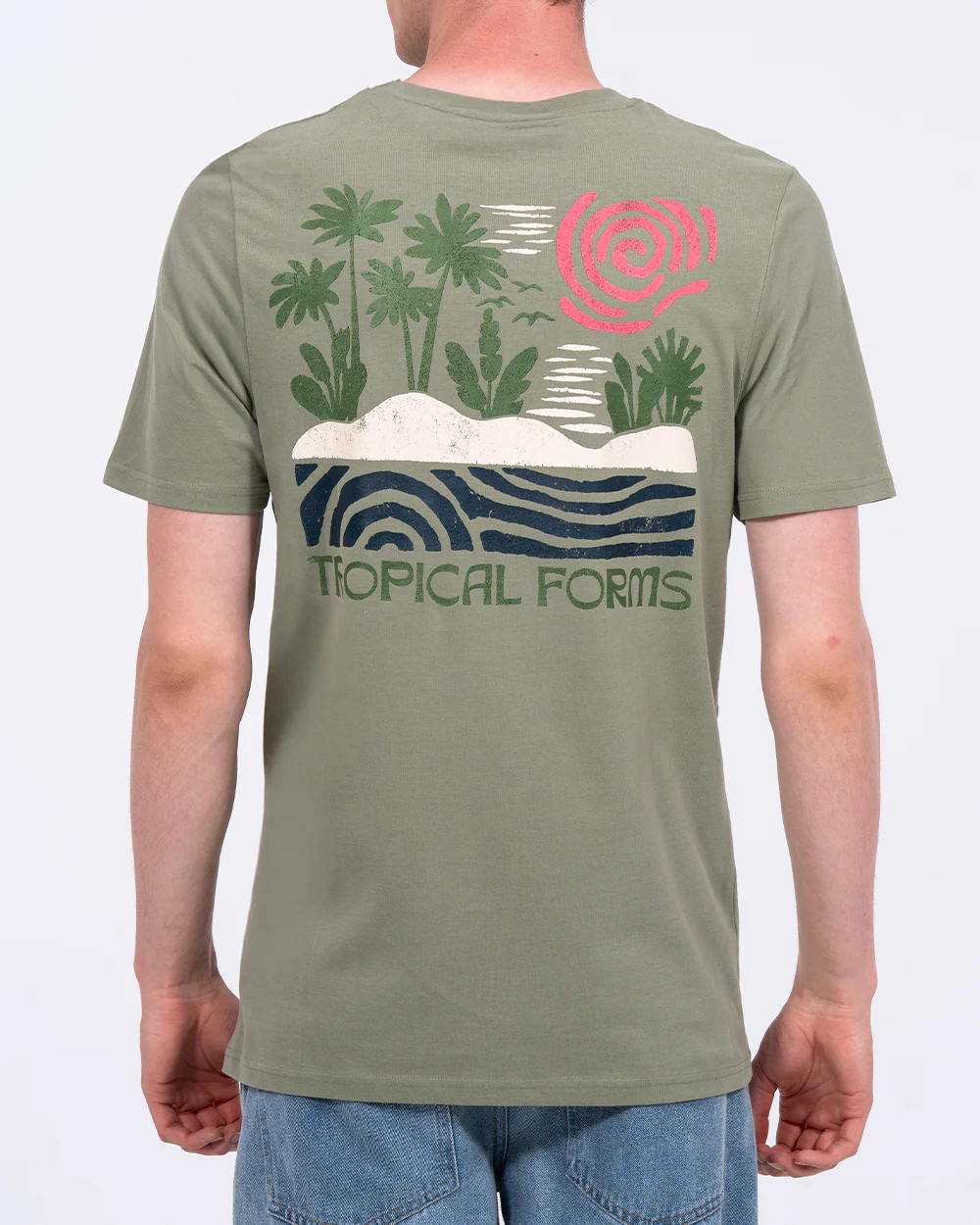 2t Tall Liam Regular Fit T-Shirt (khaki tropical forms) - Image 2