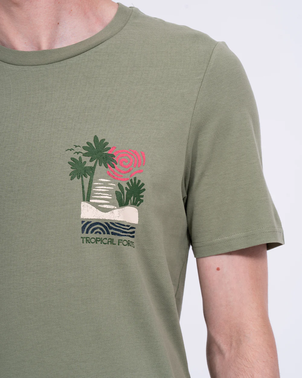 2t Tall Liam Regular Fit T-Shirt (khaki tropical forms) - Image 3