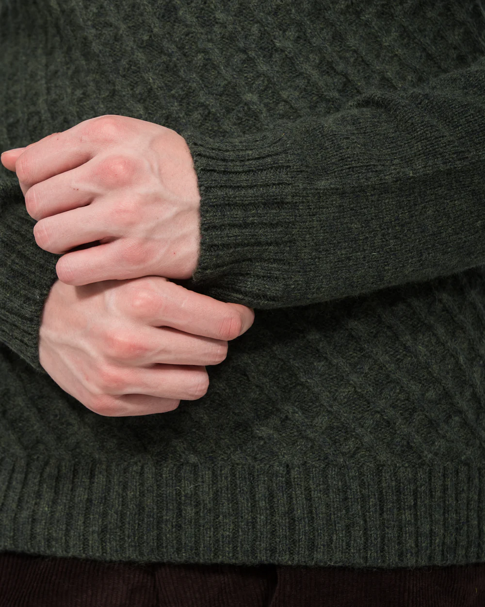 2t Tall Quarter Zip Cable Knit Jumper (forest) - Image 4