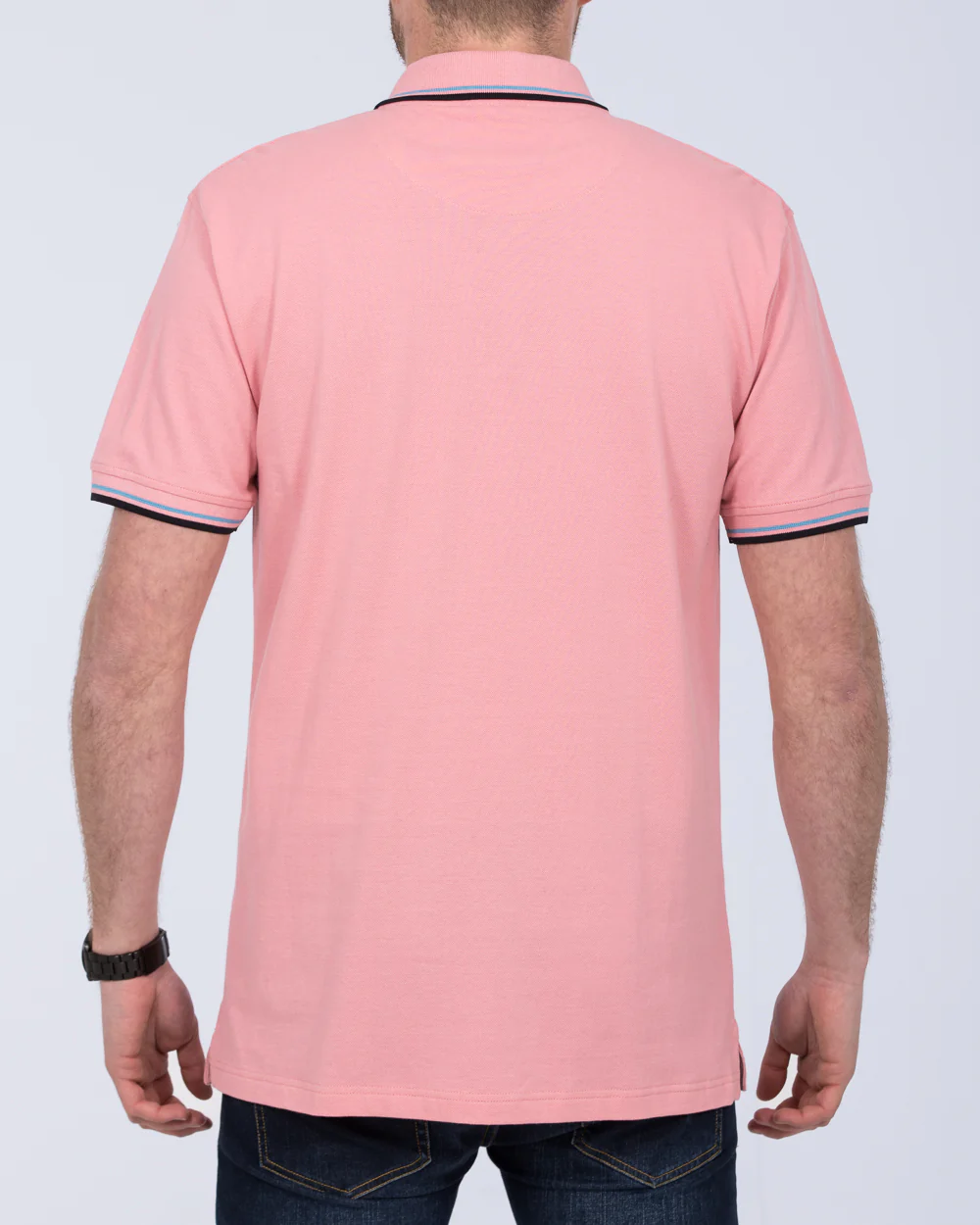 2t Tall Regular Fit Tipped Polo Shirt (pink) - Image 2