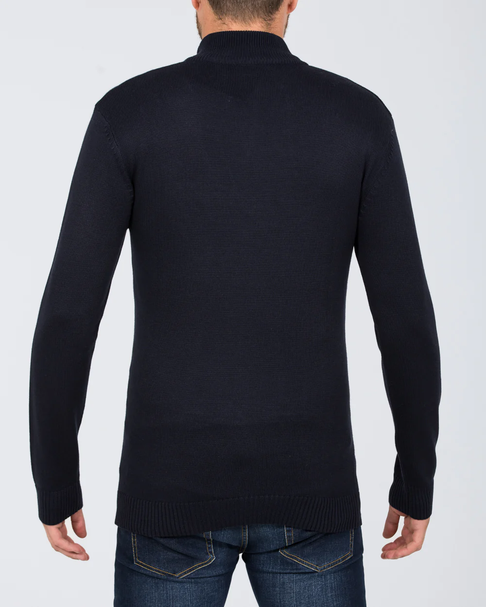 2t Tall Seawool Quarter Zip Jumper (navy) - Image 2
