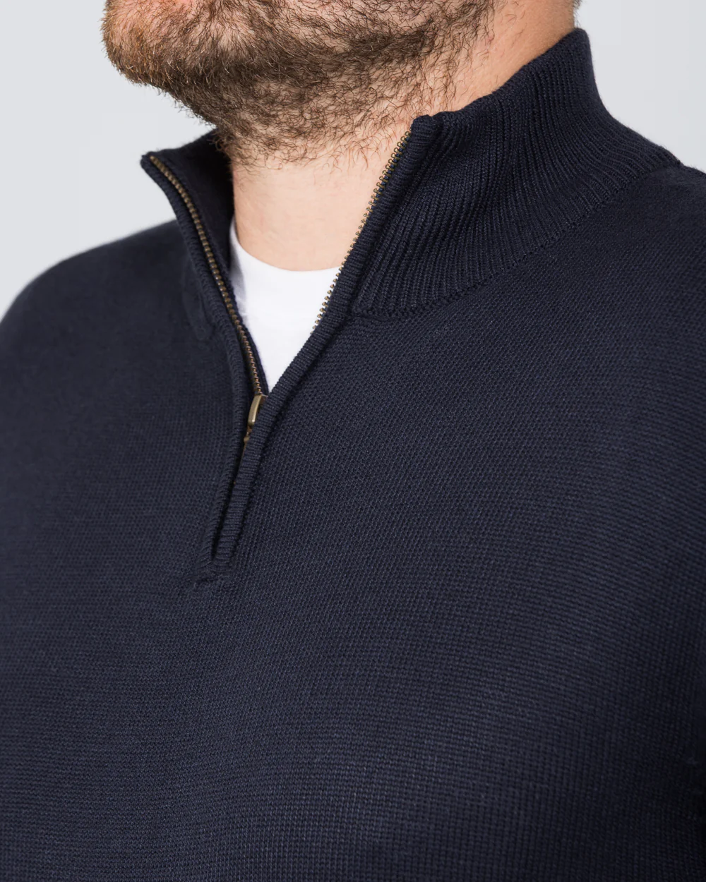 2t Tall Seawool Quarter Zip Jumper (navy) - Image 4