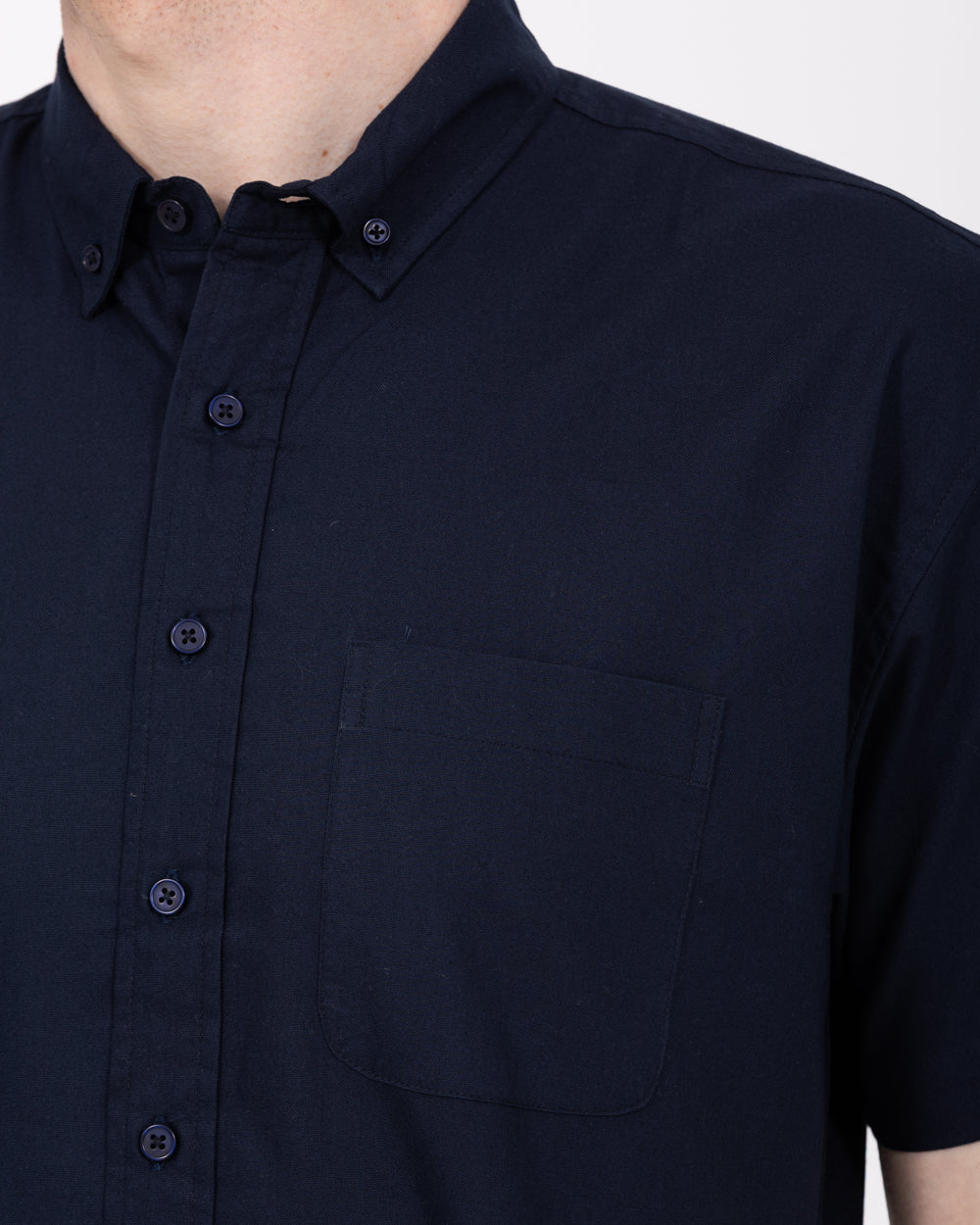 2t Tall Short Sleeve Oxford Regular Fit Shirt (navy) - Image 3