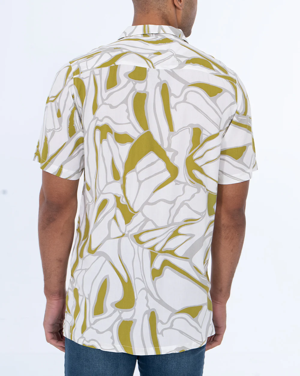 2t Tall Short Sleeve Revere Shirt (white/green) - Image 2