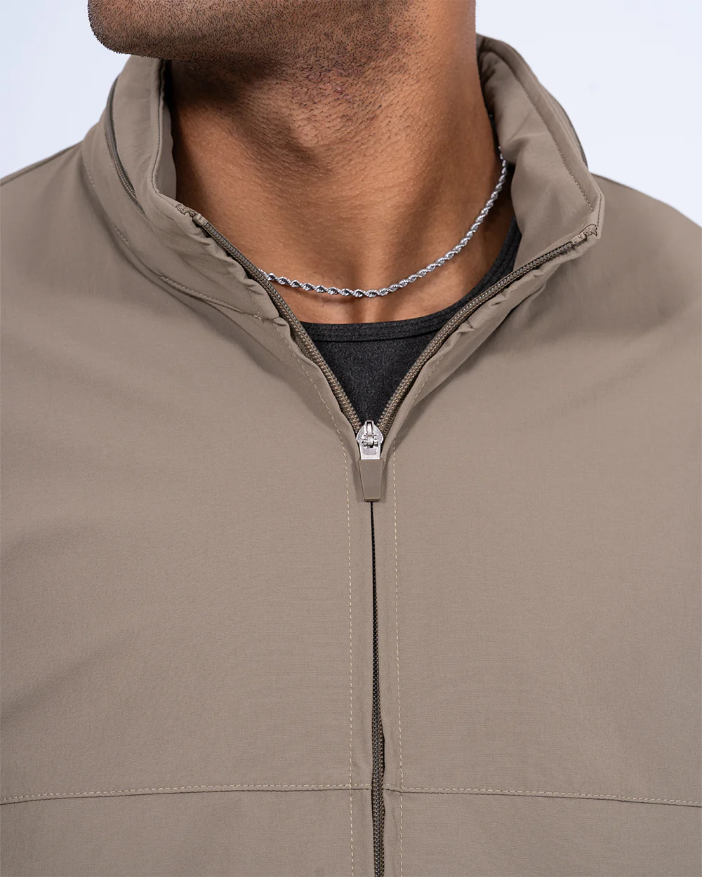 2t Tall Track Lightweight Jacket (khaki) - Image 3
