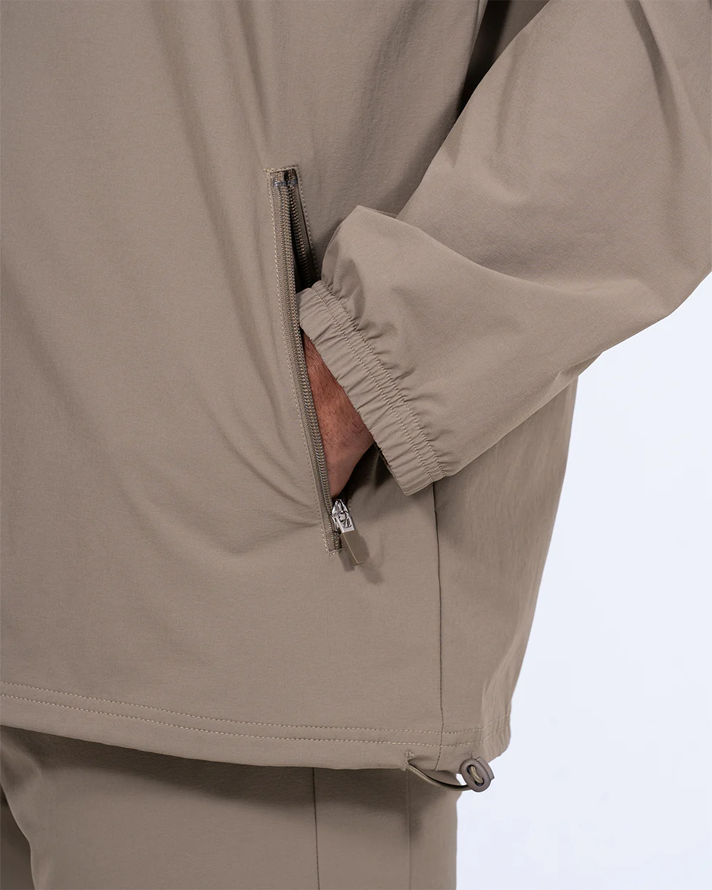 2t Tall Track Lightweight Jacket (khaki) - Image 4