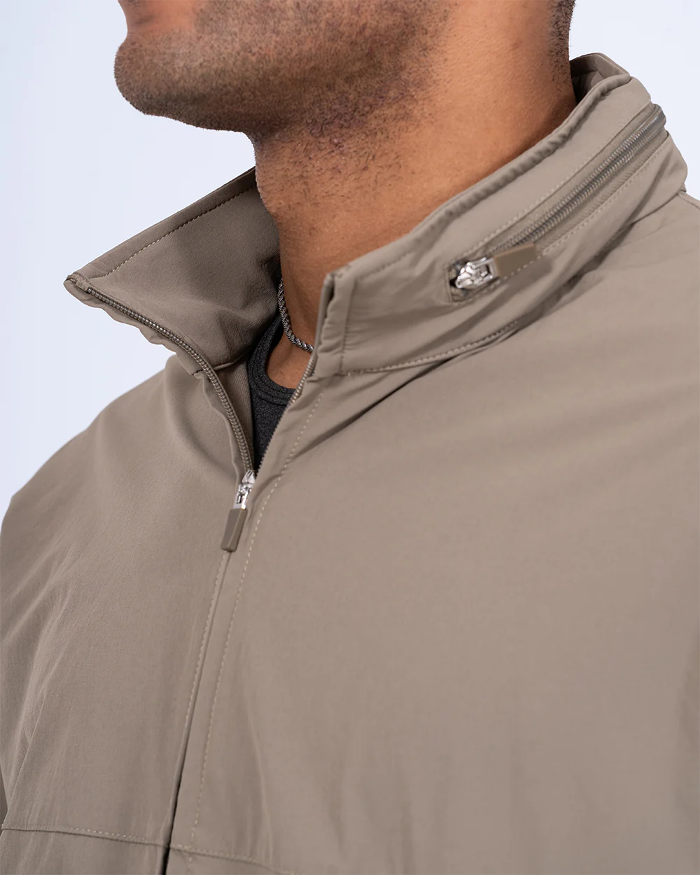 2t Tall Track Lightweight Jacket (khaki) - Image 5