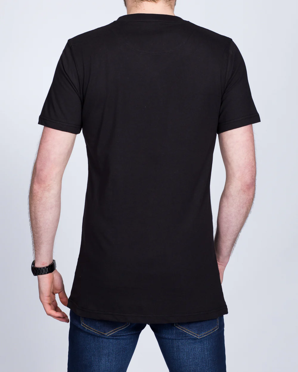 2t Samuel Tall V-Neck T-Shirt (black) - Image 2