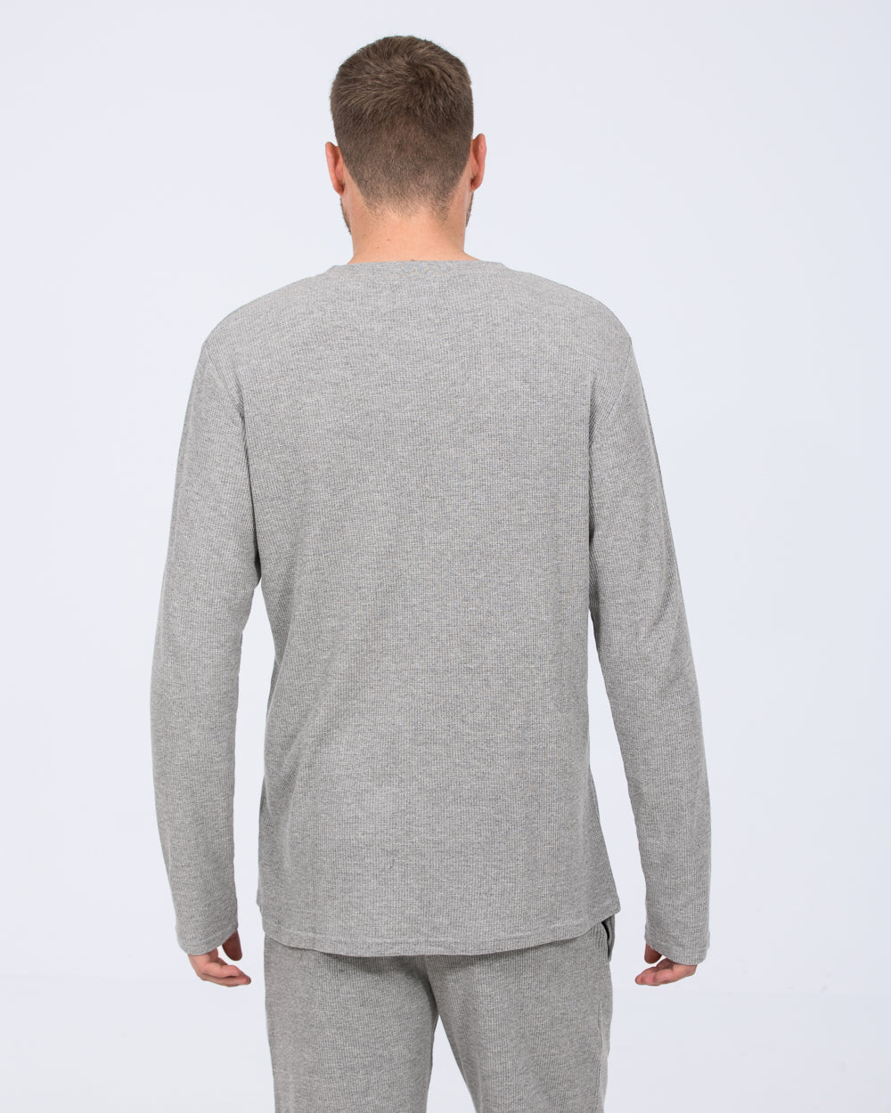 2t Tall Waffle Long Sleeve Pyjama Top (grey) - Image 3