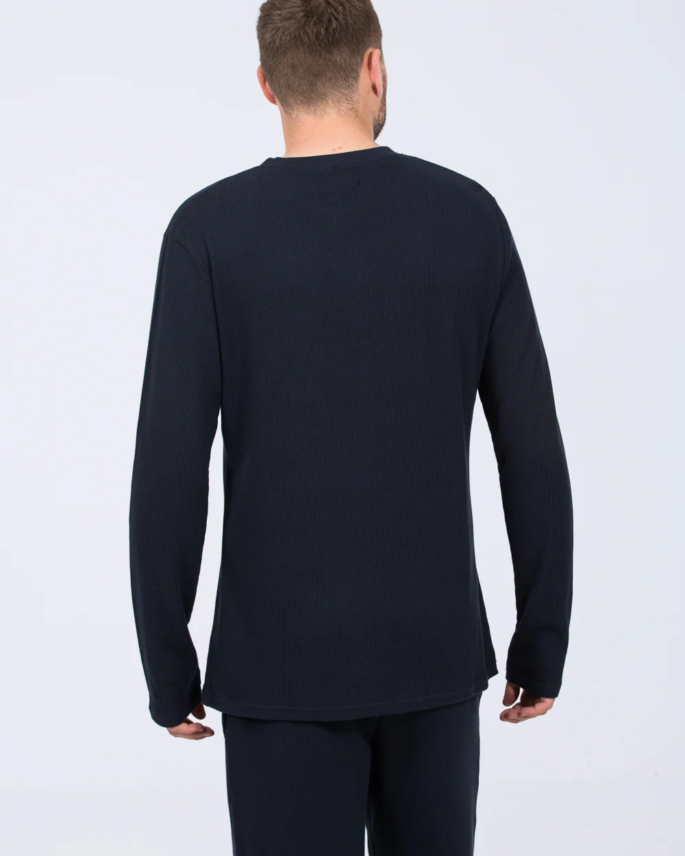 2t Tall Waffle Long Sleeve Pyjama Top (navy) - Image 3