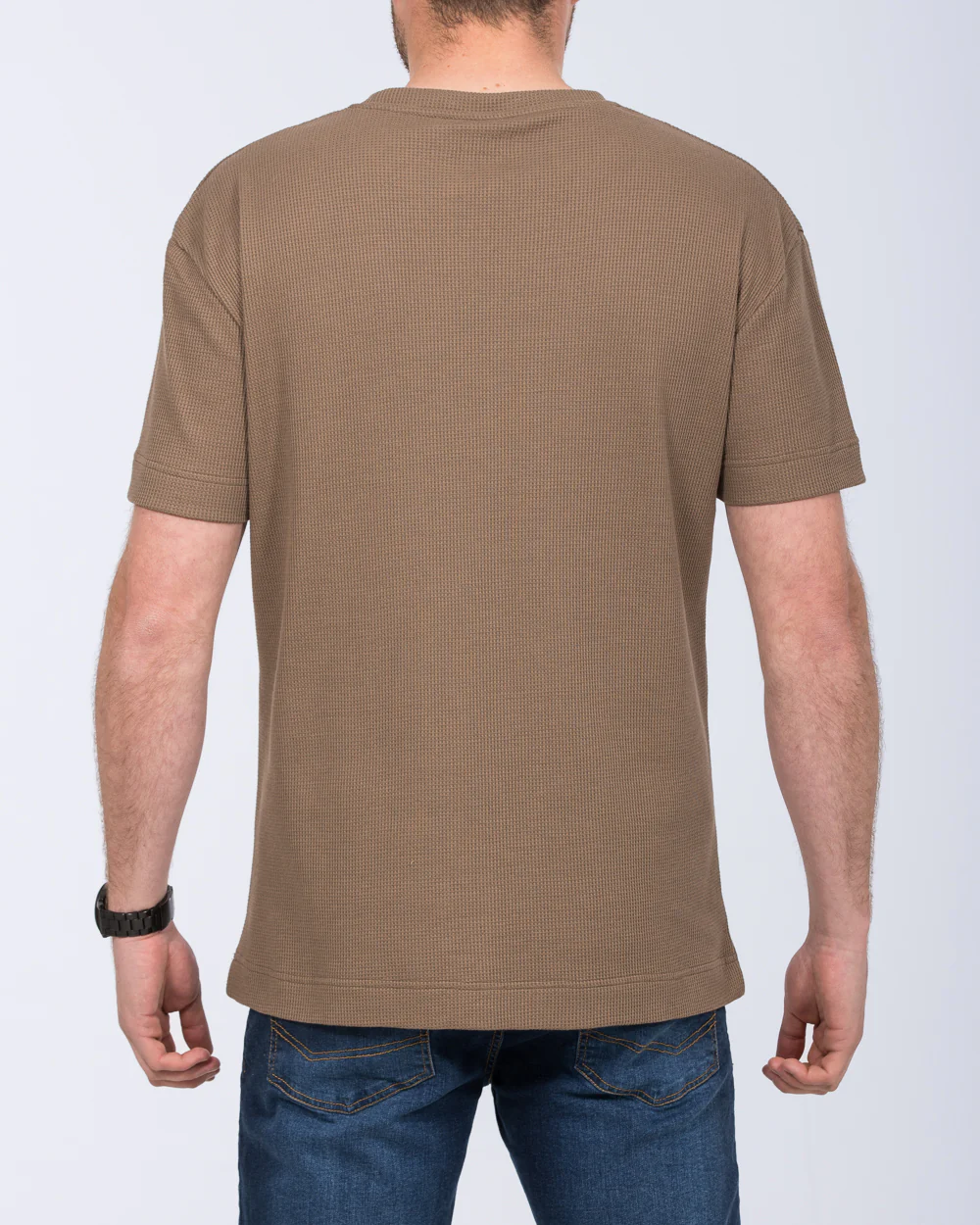 2t Tall Waffle Oversized T-Shirt (khaki) - Image 2