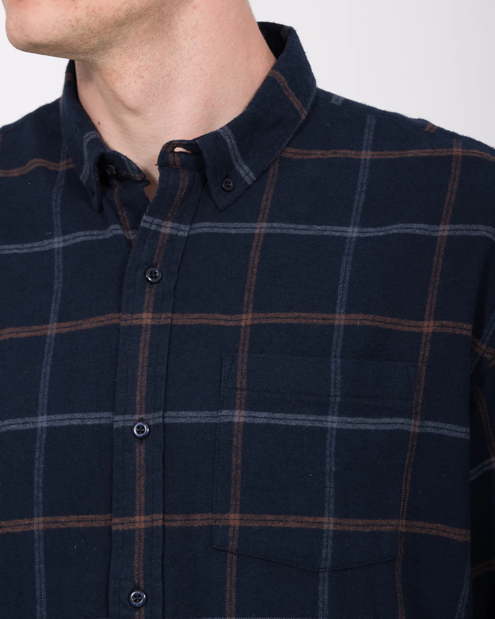 2t Tate Tall Regular Fit Shirt (navy check) - Image 4