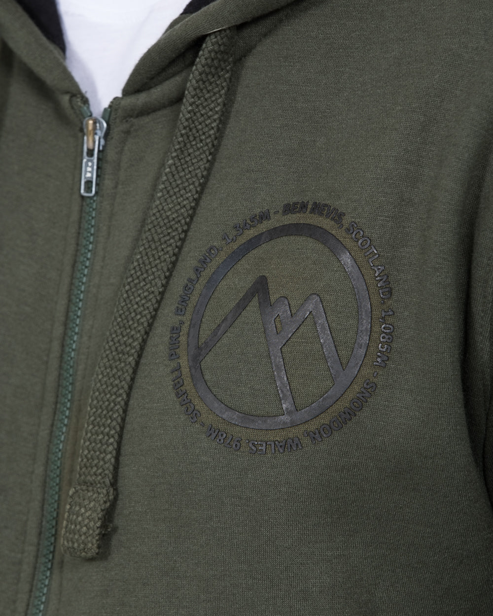 2t Three Peaks Zip Up Tall Hoodie (olive) - Image 2