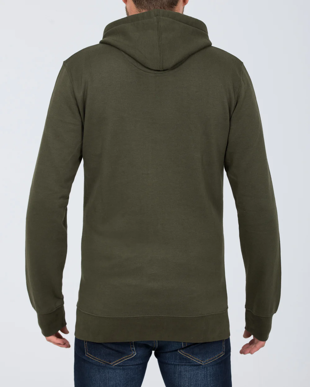 2t Three Peaks Zip Up Tall Hoodie (olive) - Image 3