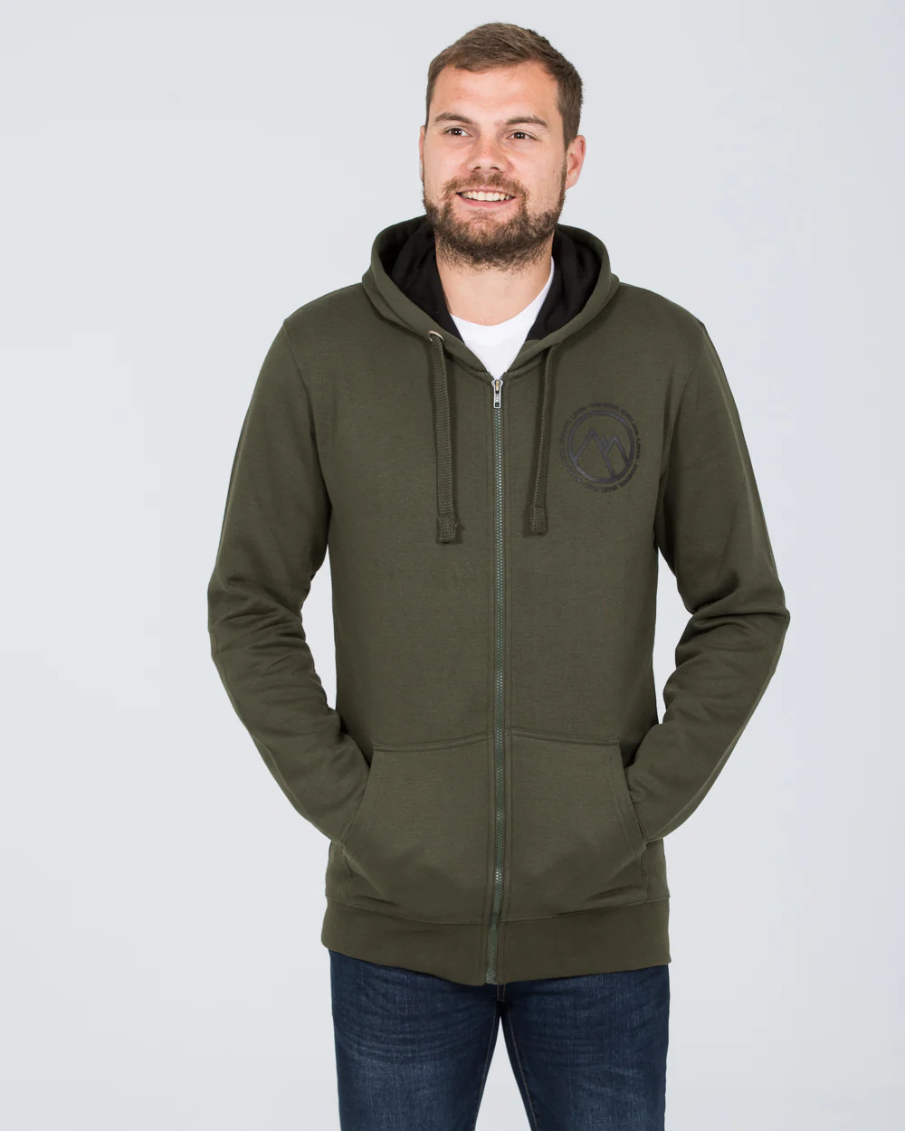 2t Three Peaks Zip Up Tall Hoodie (olive) - Image 4