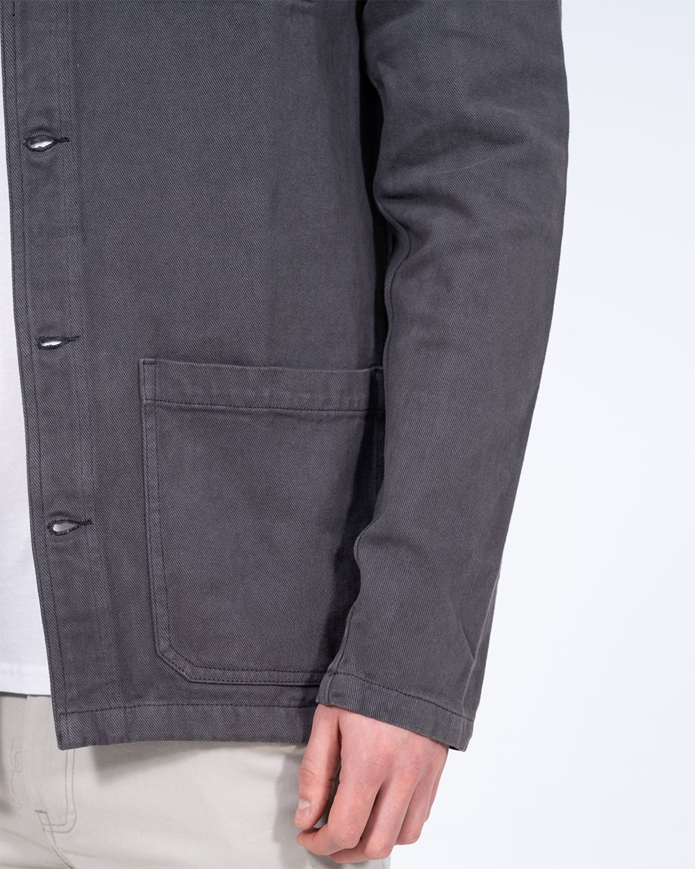 2t Tristian Tall Cotton Utility Shacket (charcoal) - Image 4