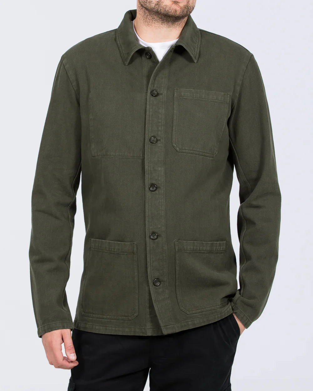 2t Tristian Tall Cotton Utility Shacket (khaki) - Image 3