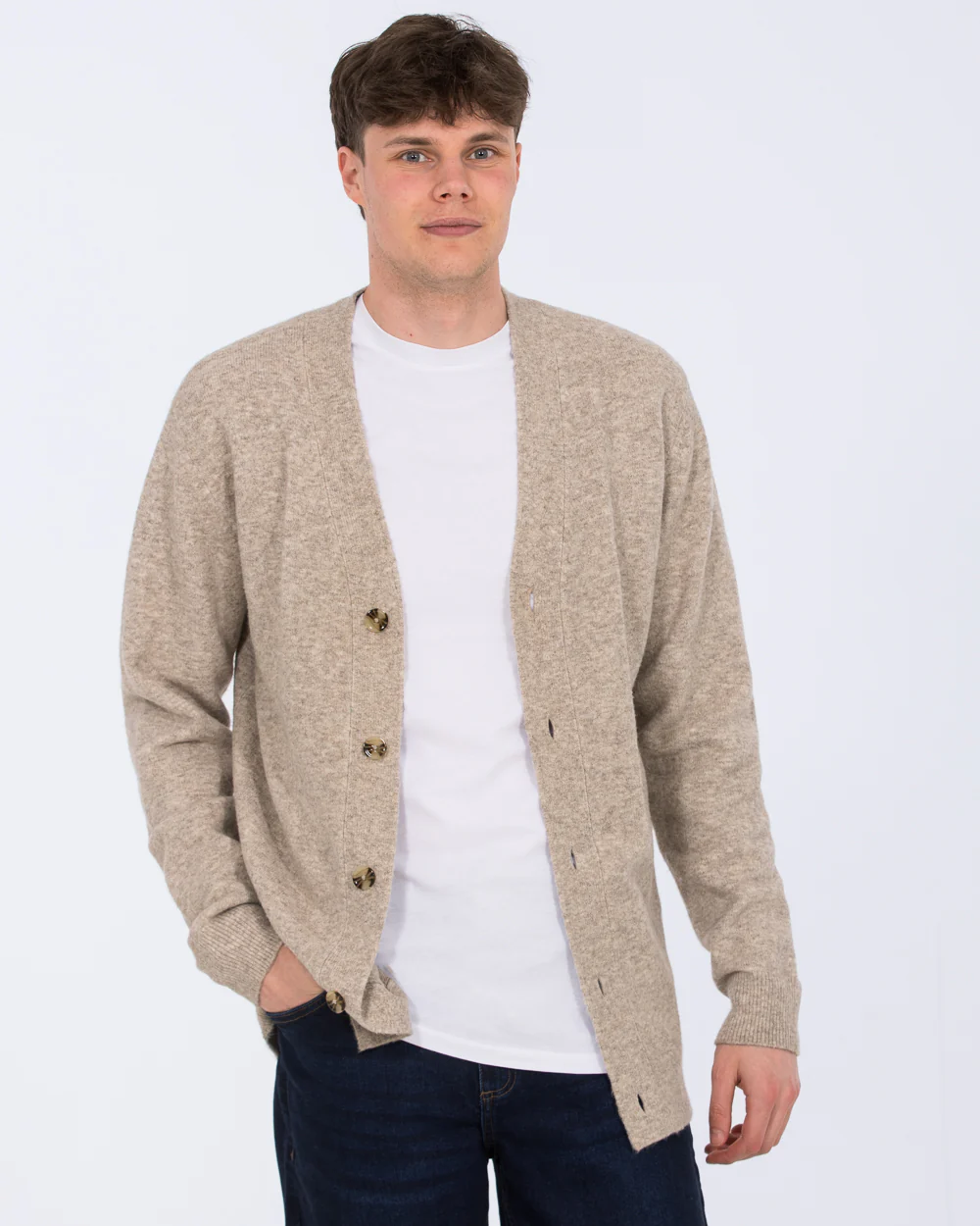 2t Ward Tall Cardigan (oatmeal) - Image 5