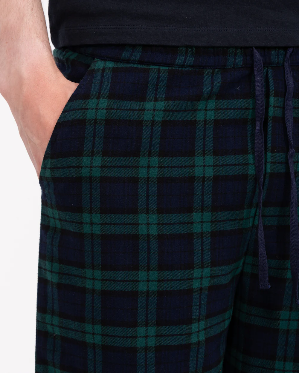 2t Wren Tall Pyjama Bottoms (green check) - Image 3