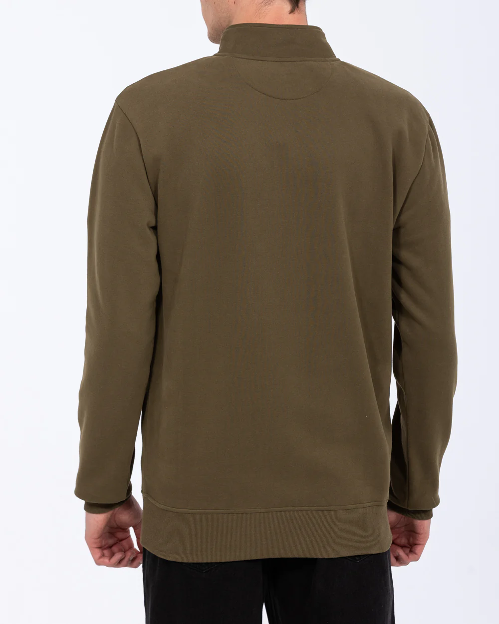 2t Wyatt Tall Quarter Zip Sweatshirt (olive) - Image 2