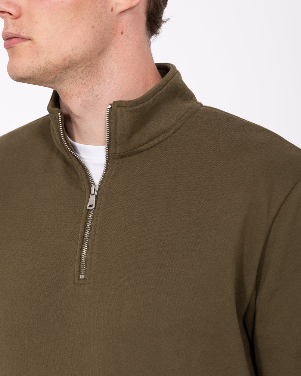 2t Wyatt Tall Quarter Zip Sweatshirt (olive) - Image 3