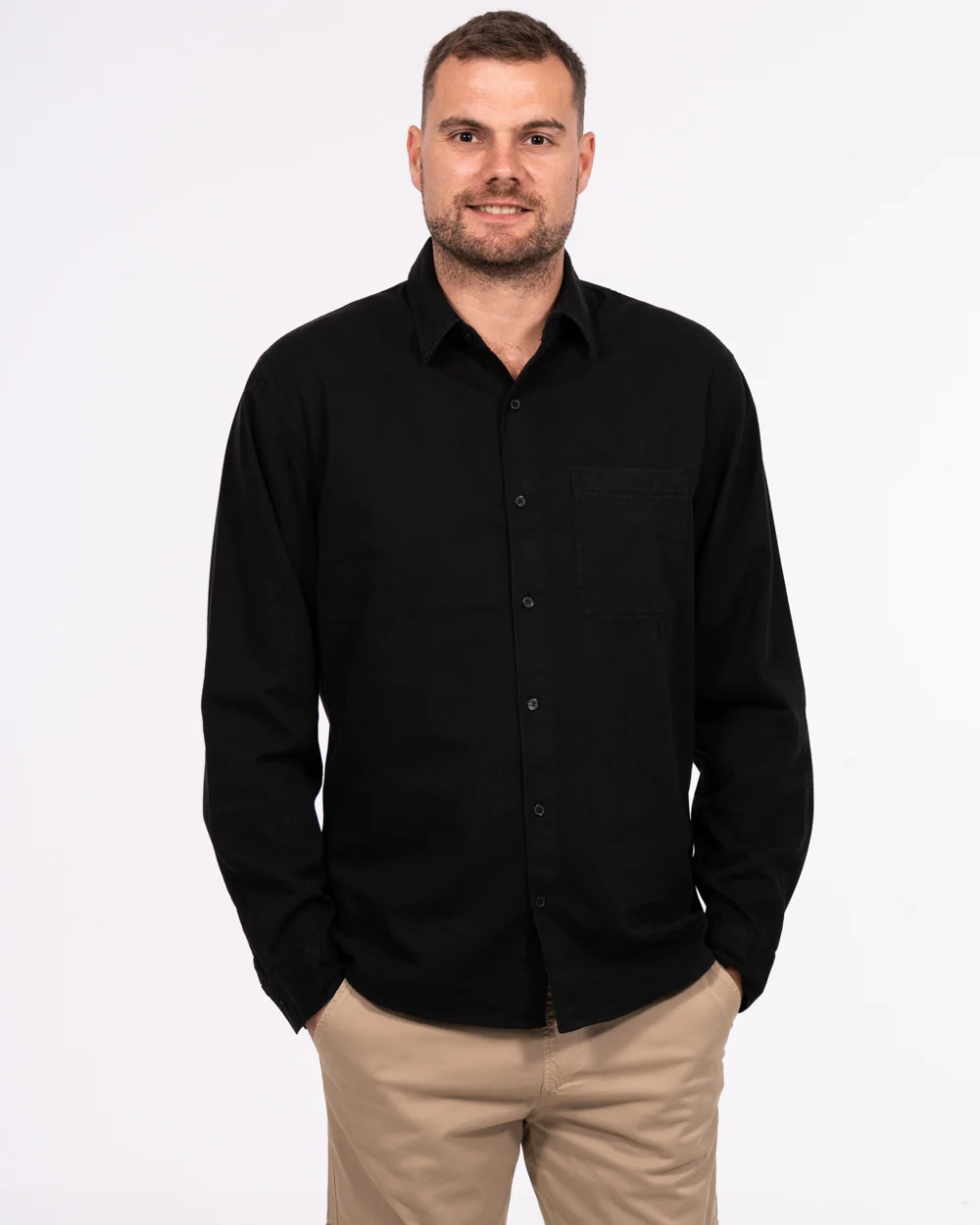 2t Zayne Tall Denim Shirt (washed black) - Image 5