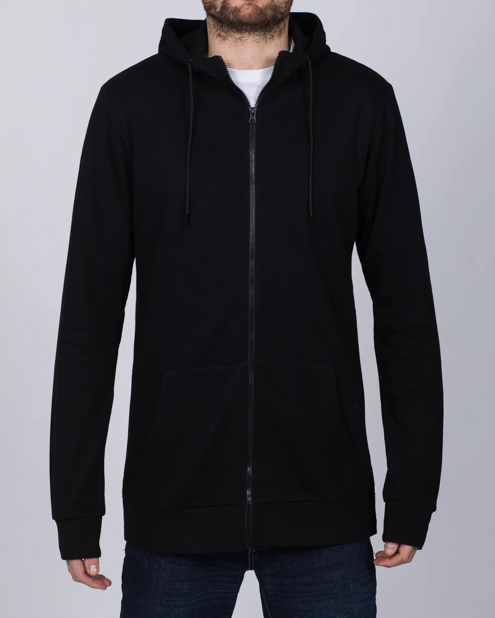 2t Zip Up Tall Active Hoodie (black) - Image 2