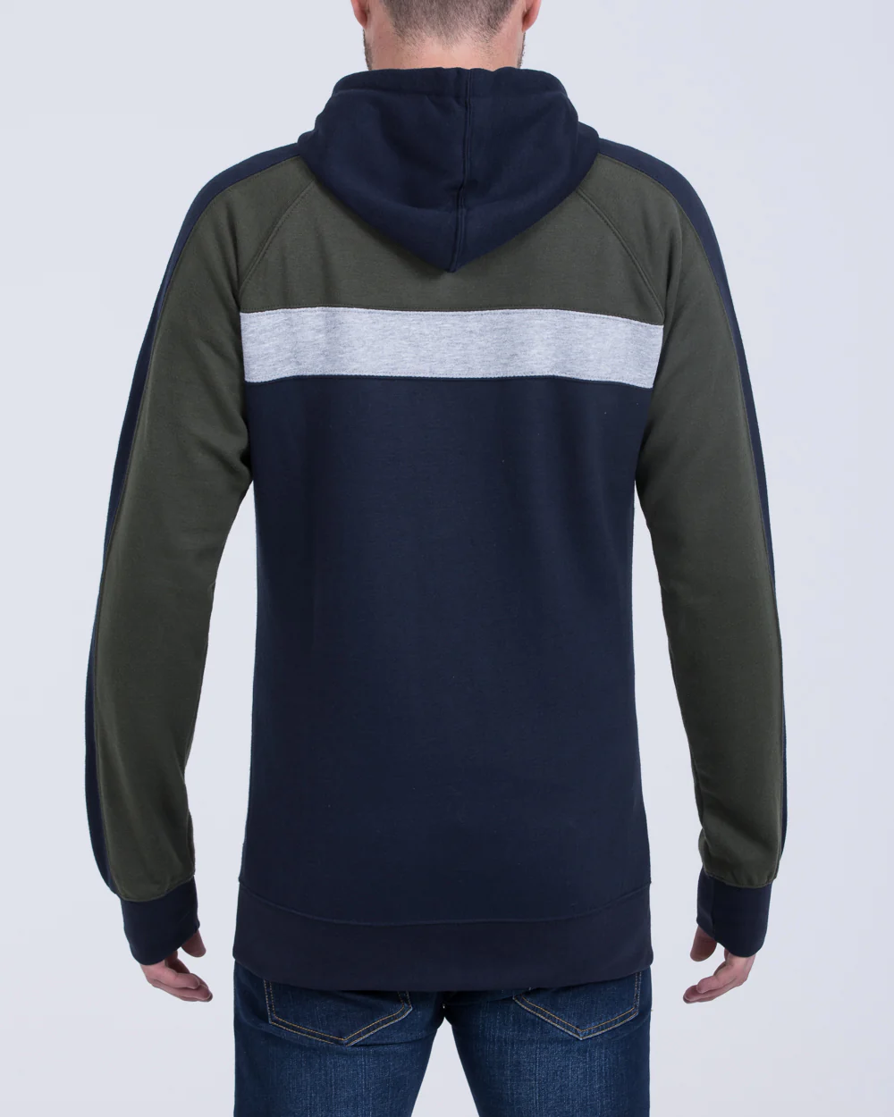 2t Zip Up Tall Chevron Hoodie (khaki) - Image 2