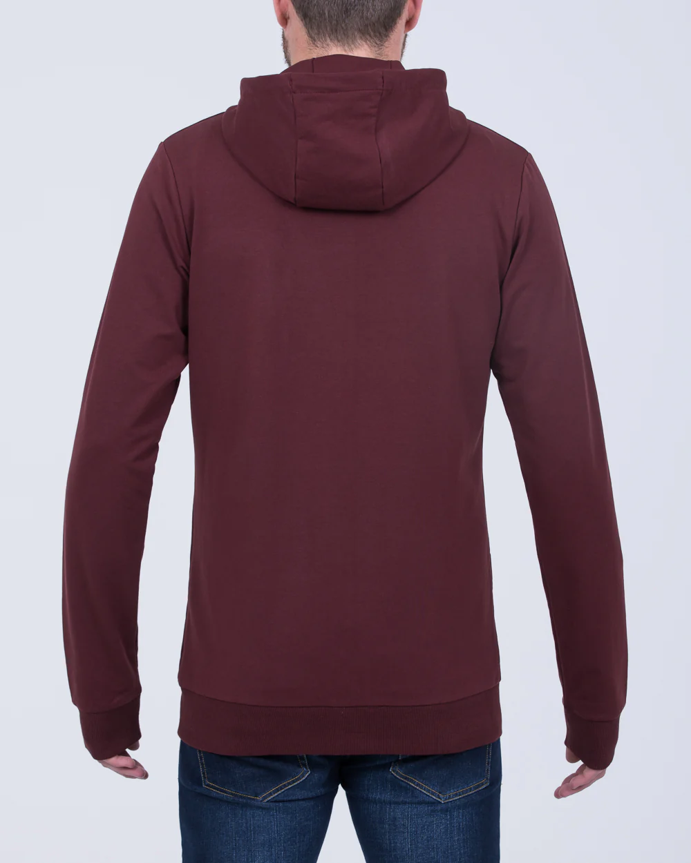 2t Zip Up Tall Declan Hoodie (wine) - Image 2